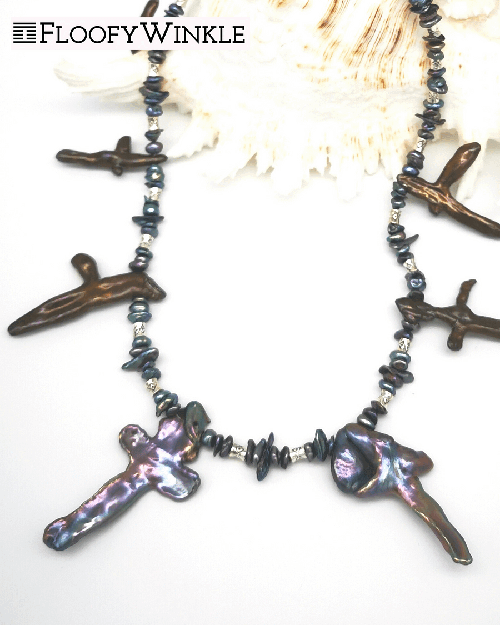Image of sky's white pearl bracelet
