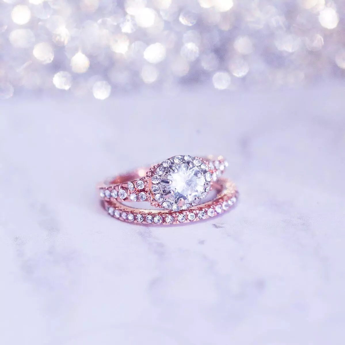 Rose Gold Diamond Ring - Photo
